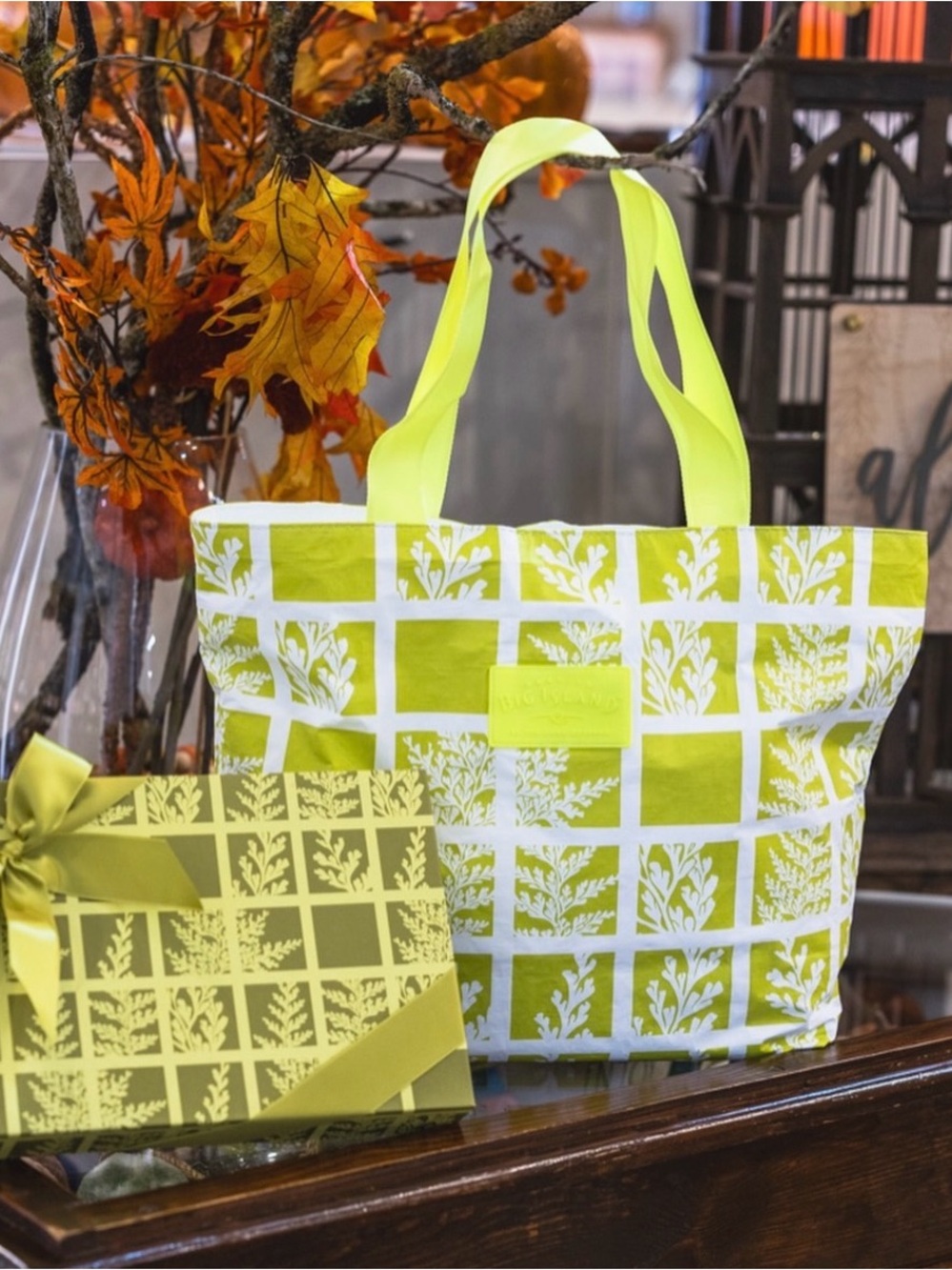 Aloha by Lime Green Printed Tote Bag - Picture 7 of 7